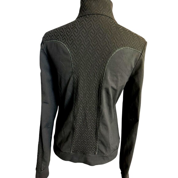 Trina Turk Recreation Womens Small  Black Full Zip  Athletic Thumb Hole Jacket - Picture 6 of 10